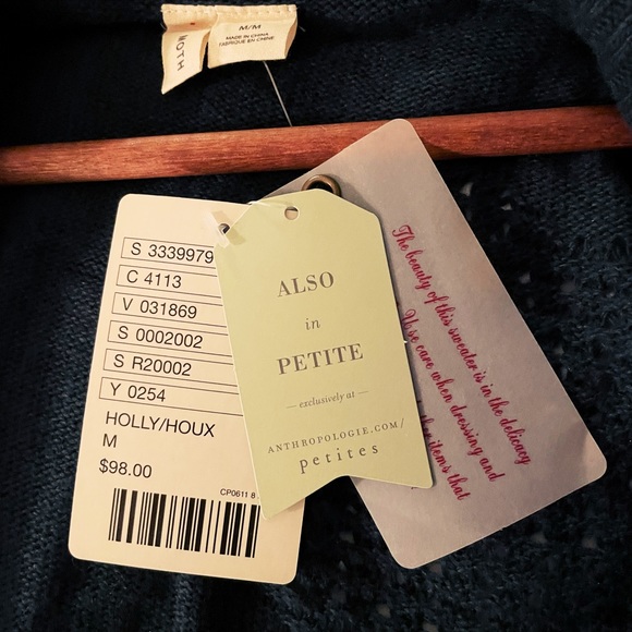 Anthropologie Moth Petite Open Pointelle Cardigan - Picture 5 of 6